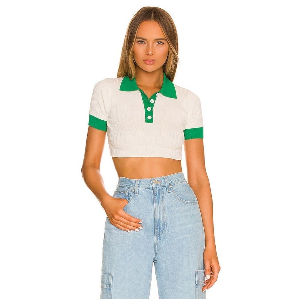 All the Ways Joyce Collar Crop Top size XS $55
